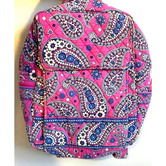 Vera Bradley Backpack Bag Quilted Paisley Floral Campus Boho Hippie L-XL main image 5